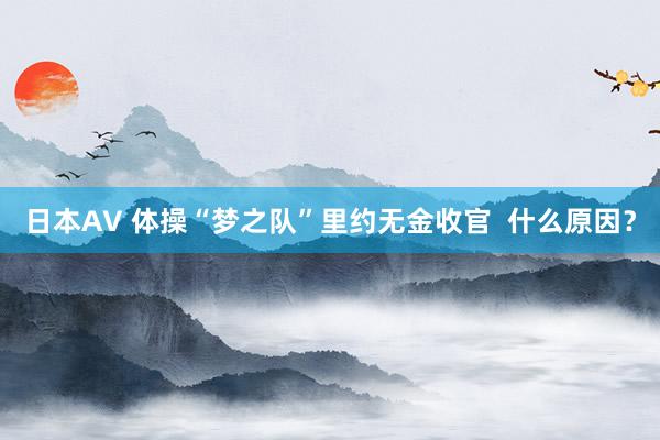 日本AV 体操“梦之队”里约无金收官  什么原因？